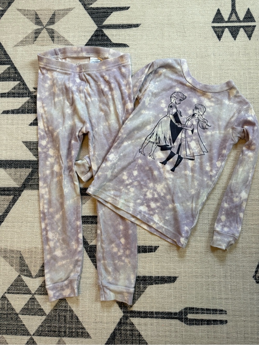 Baby Gap x Disney Frozen Elsa & Anna Tie Dye Pajamas - Size 4